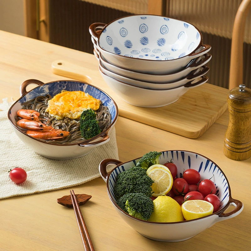 Japanese big soup bowl, ceramic tableware, high-quality style
