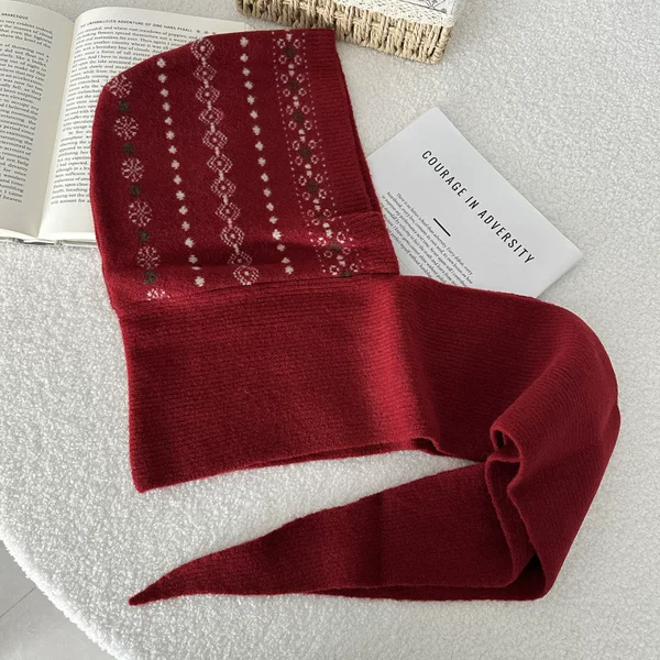 October Siege New Style Hat and Scarf Combo Warm Knitted Hat for Women Winter Barack Hat College Style Trendy