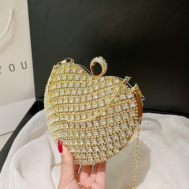 2024 Nei Love Set Diamant Crossbody Damentasch Acryltasch Banquettasch Temperament Single Shoulder Handheld Make-up Tasch_voghion.com