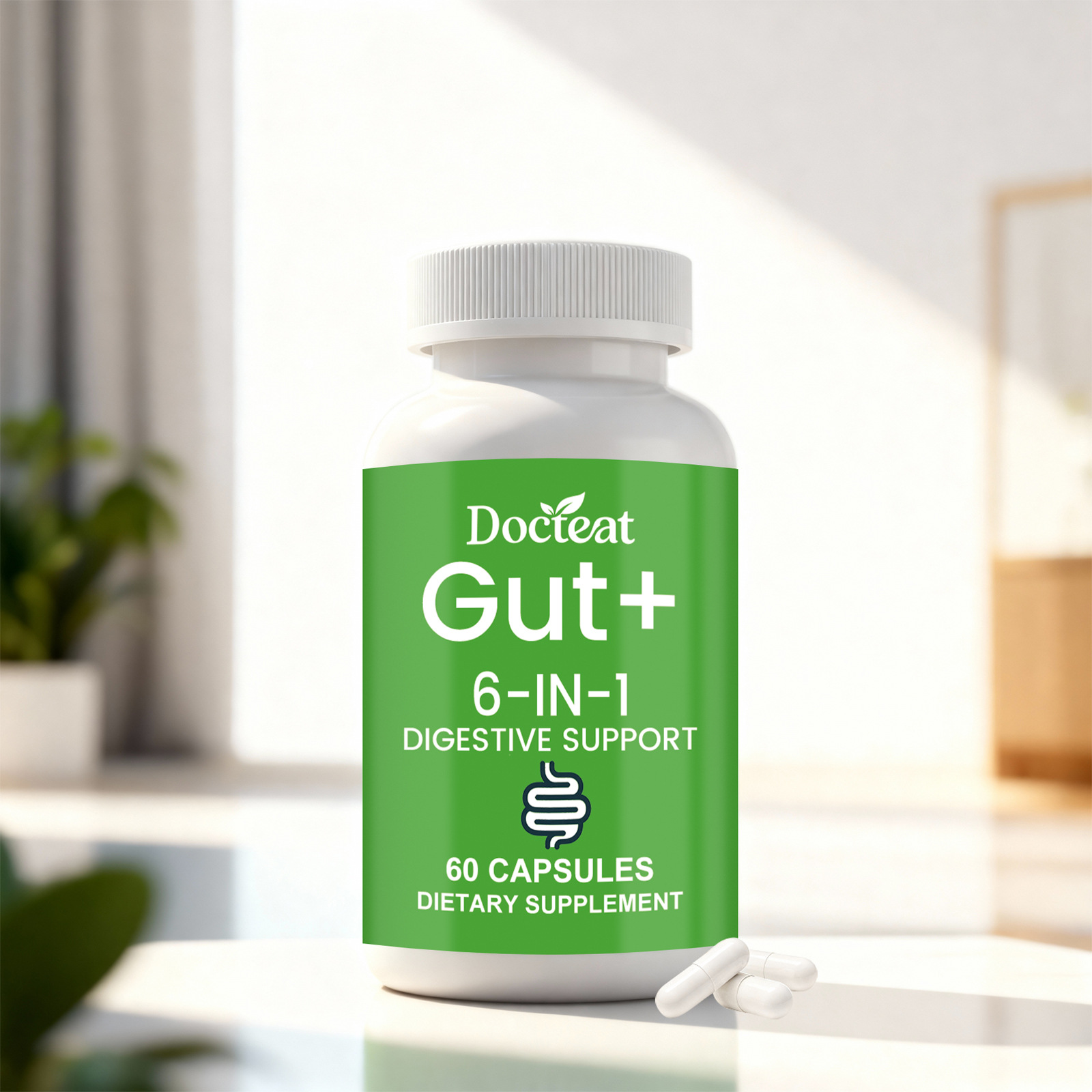 DOCTEAT6合1肠道支持胶囊 温和配方呵护身体肠道日常身体护理胶囊