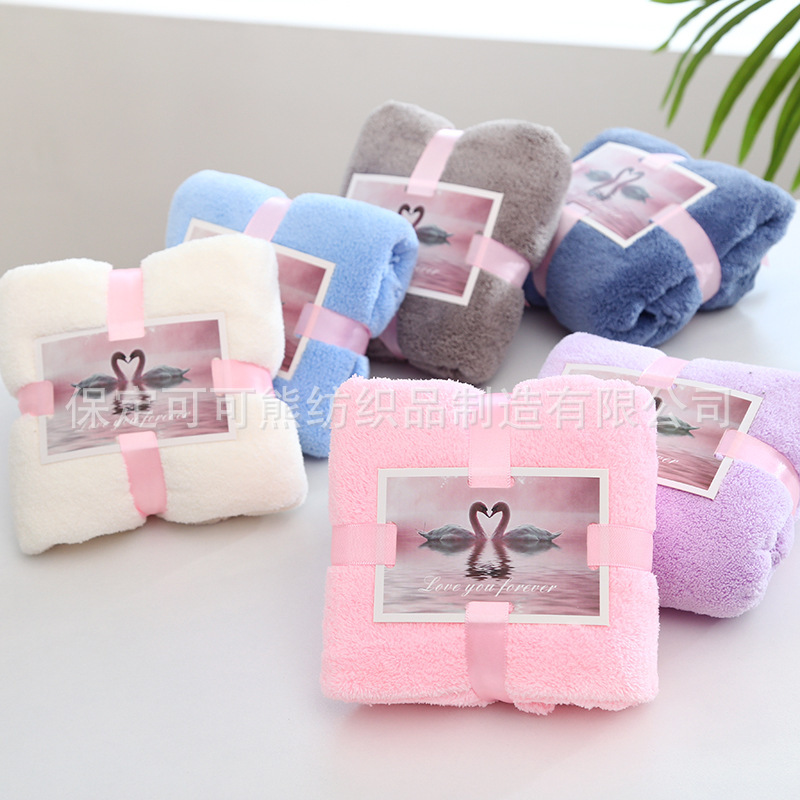 Coral Velvet Mandarin Duck Card Towel Tied Card Wedding Candy Shop Souvenir Wedding Return Gift Baby Banquet Small Gift Wedding Candy