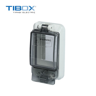 TIBOX waterproof window 2 loop transparent protection window cover circuit breaker switch distribution box monitoring observation window