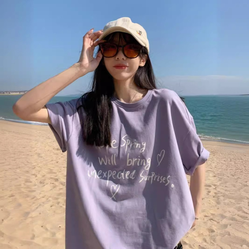 Plus Size Niche Design Printed Short-Sleeved T-Shirt for Women in Summer Fat mm Loose Slimming Look T-Shirt Age-Reducing White Top Plus Size Niche Design Printed Short-Sleeved T-Shirt for Women in Summer Fat mm Loose Slimming Look T-Shirt Age-Reducing White Top
