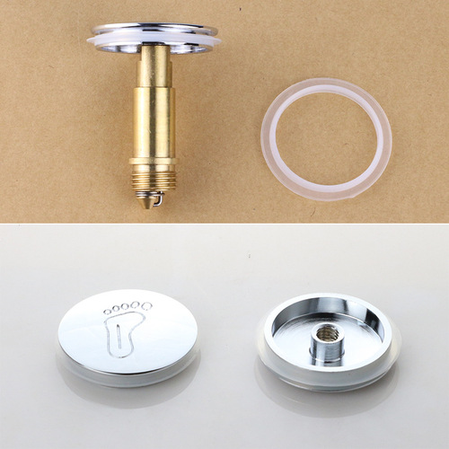 Wholesale all-copper pop-up valve core drain cover leather ring basin stopper wooden bucket bathtub foot cover core sealing ring