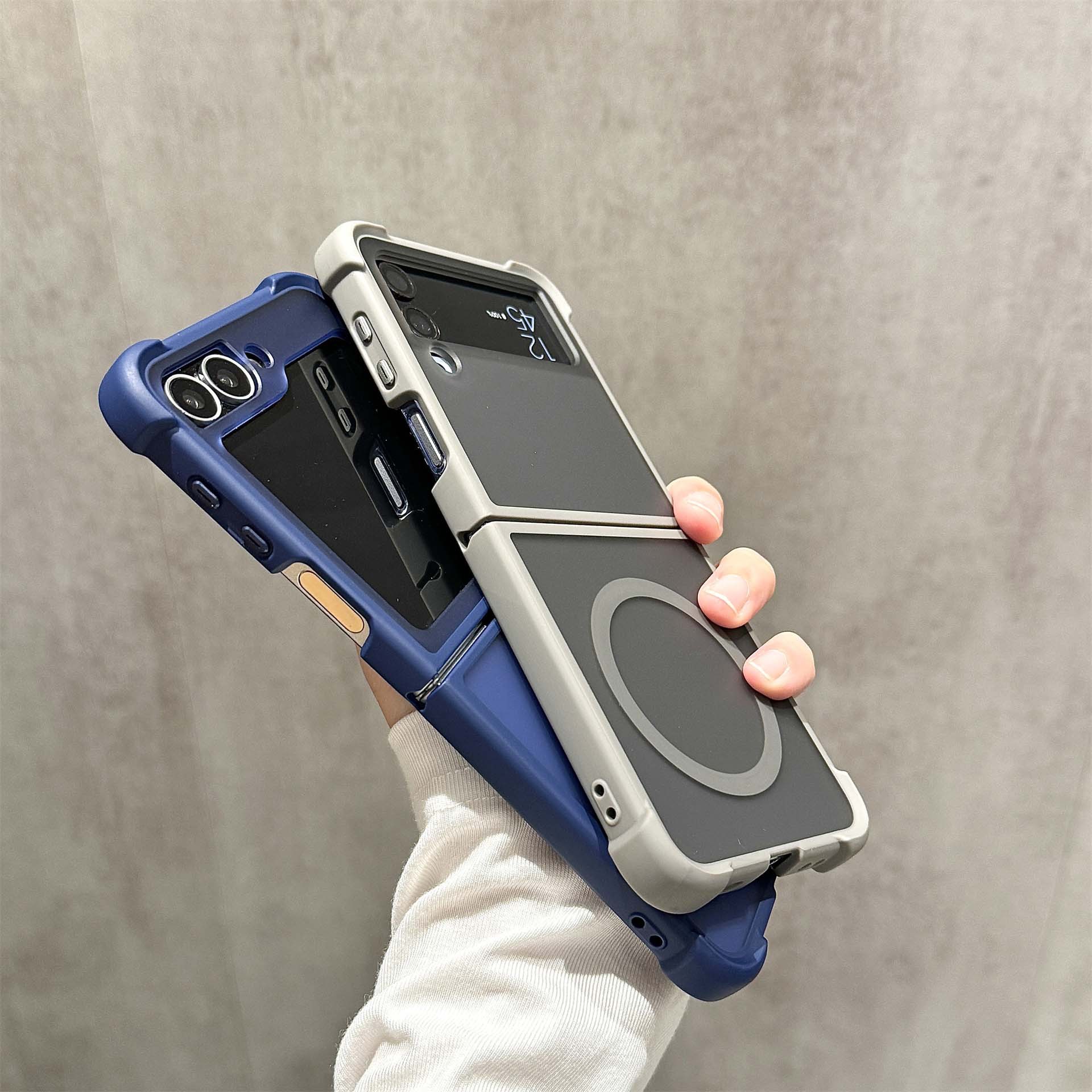 Matte Magnetic Phone Case For Samsung Z Flip 7 6 5 Foldable Case_voghion.com