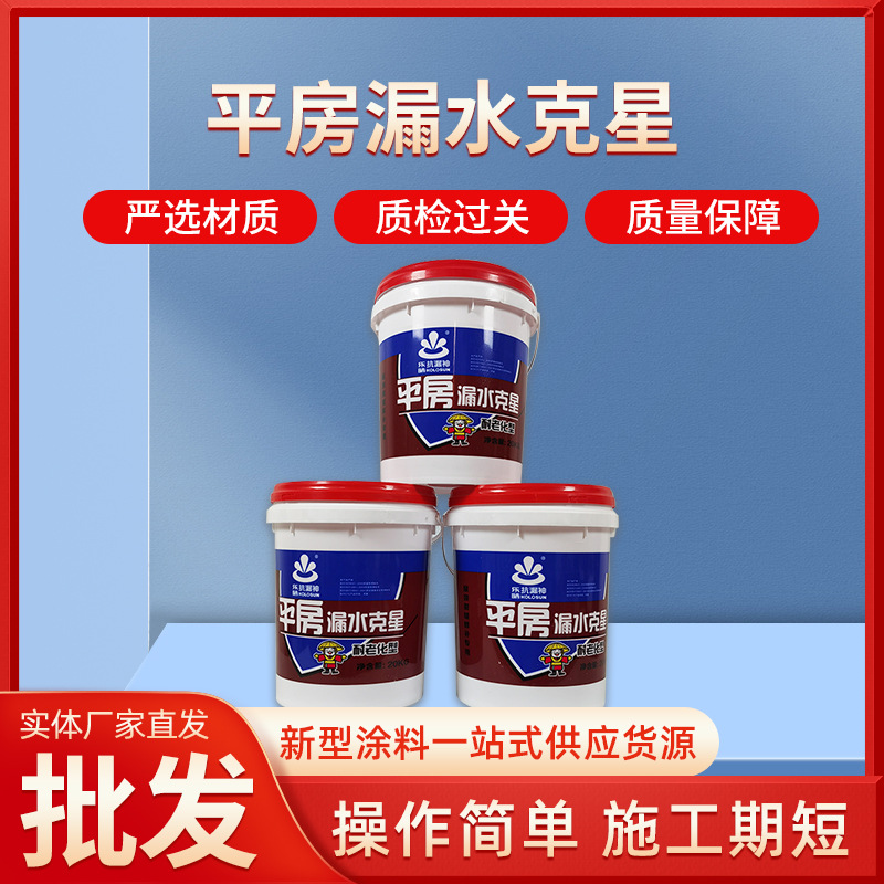 平房漏水克星屋顶外墙卫生间平房厨房彩钢瓦地面裂缝漏水涂料