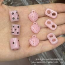料器骰子二饼咒点侧挂diy配件手工编织手绳项链文玩佛珠时尚配饰