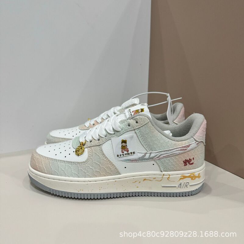 Putian Pure Original Air Force One Spring Rain Couple's Breathable Sports Low-Top Sneakers Unisex Casual Thick-Soled Shoes