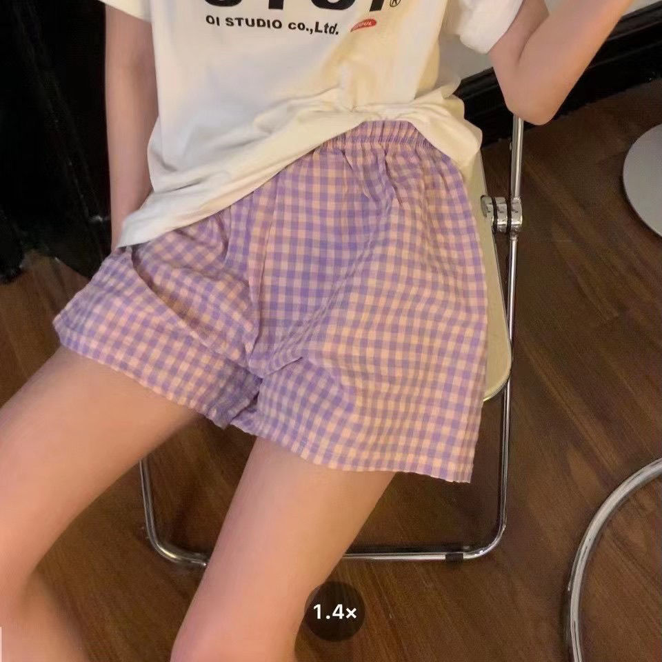 격자 무늬 보라색