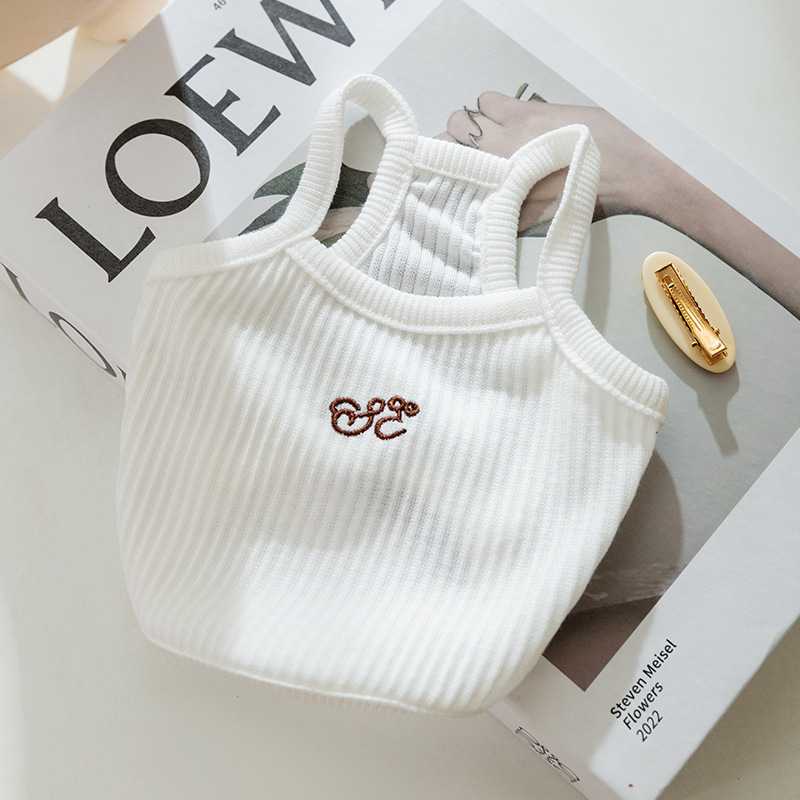 Nueva primavera y verano cachorro lindo pequeño animal mochila chaleco mochila ropa de dos patas gato lindo ropa para mascotas