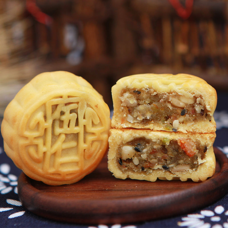 中秋月饼迷你小月饼红豆板栗馅五仁月饼广式月饼传统糕点小吃批发|undefined