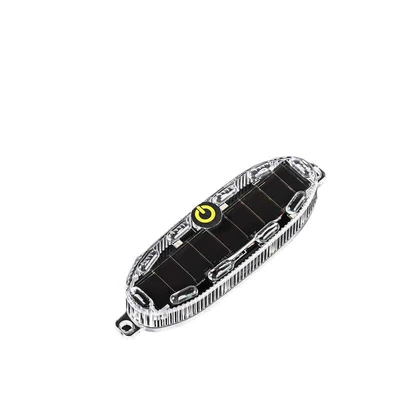 Motorcycle Electric Vehicle Solar Warning Light Rear Colorful Strobe Light Led Decorative Light No Wiring Anti-Rear Collision Light (Other lights) - small-oval-flash-color-light-vibration-model