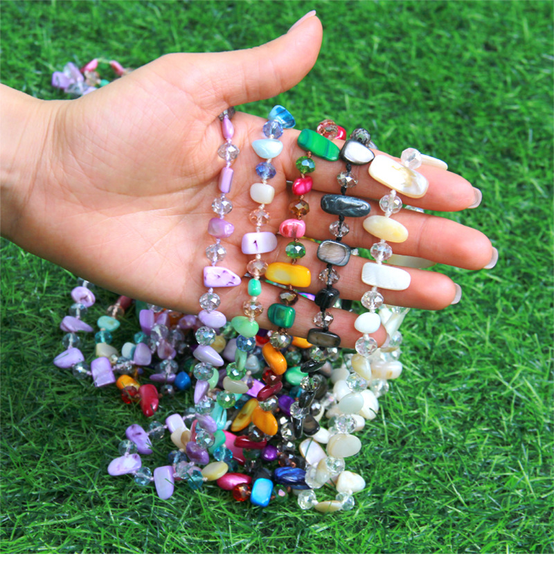 75g Weight Necklace Classification Shell Chain Material Beaded Chain Chain Type 1 Piece Quantity Festival Occasion Shell Material Geometric Pattern Women's Gender Vacation, Simple Style Style Vacation Simple Style Geometric Shell Beaded Chain Beaded Necklaces Wholesale 6