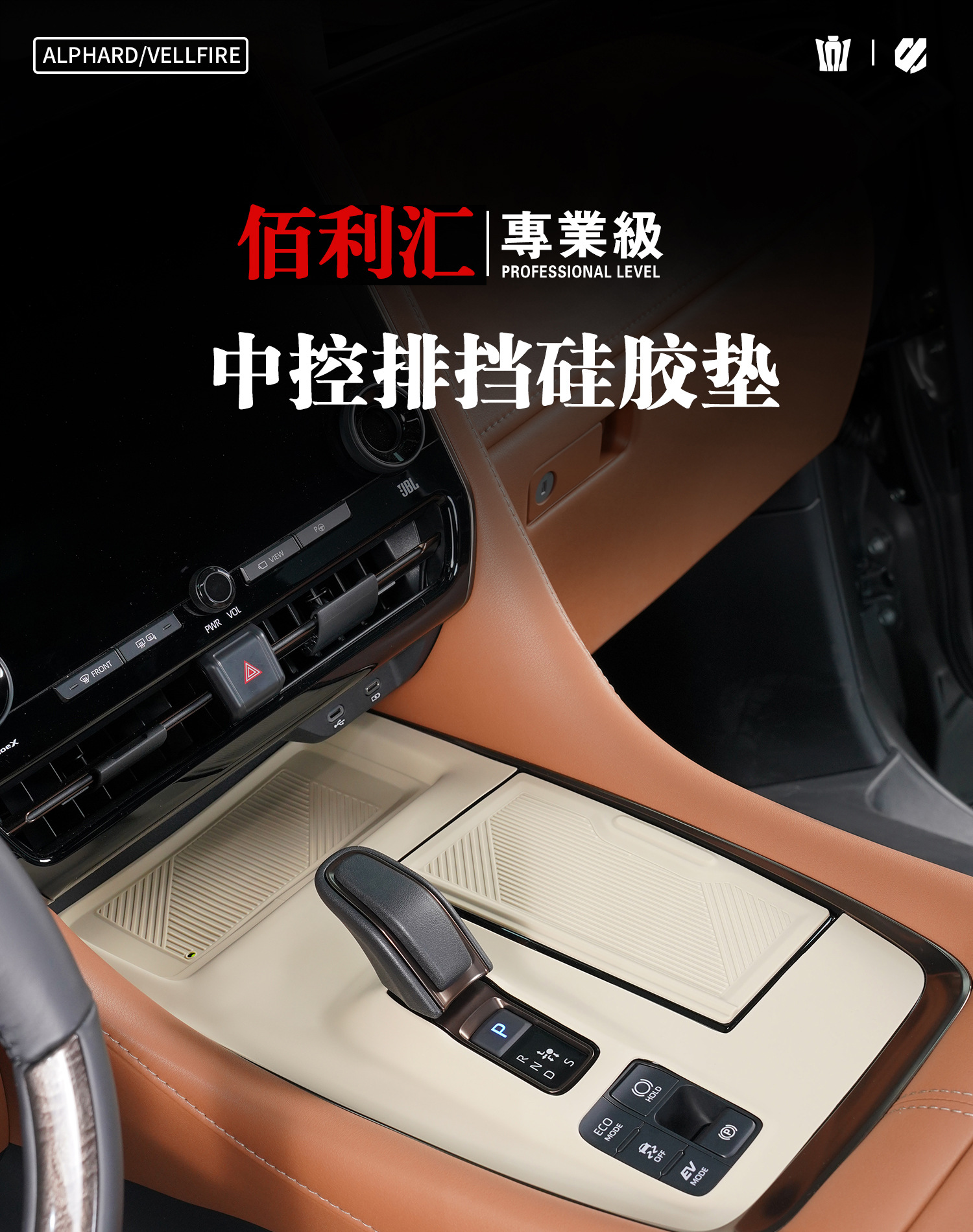 Suitable for 40 Series Alfa Central Control Gear Silicone Pad Alphard Wilfa Wireless Charging Protection Anti-Slip Pad