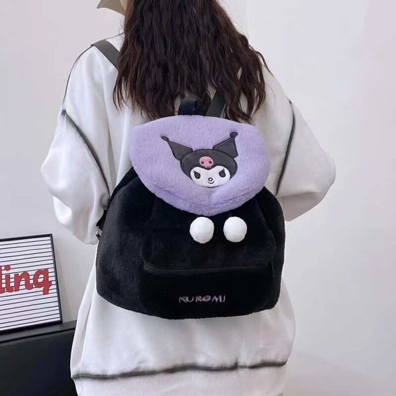 可爱い日系刺繍クロミメッティぬいぐるみリュックサック学生大容量リュックサックソフト妹かばんins|undefined