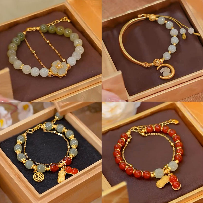 Chinoiserie Geometric Resin Glass Wholesale Bracelets display picture 2