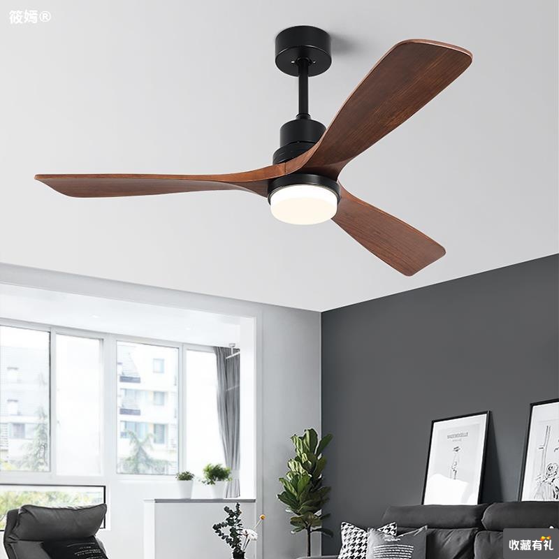 Northern Europe solid wood Ceiling fan lamp Art Fan Light Exit Simplicity Industry Fan a chandelier American style Retro Fan light