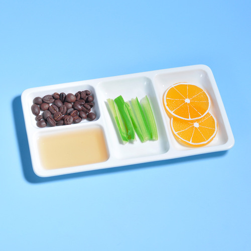 Ceramic roast duck sauce multi-grid plate divided plate condiment plate painting color plate dipping plate four-grid plate four-flavor plate