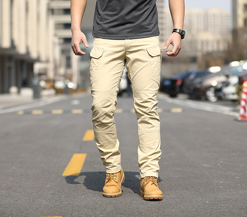 Primavera táctica al aire libre IX7 pantalones tácticos de algodón pantalones de herramientas largos sueltos pantalones de hombre