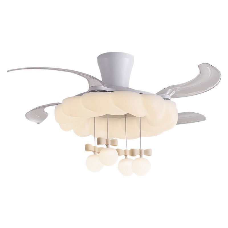 Ventilador de sala de estar para el hogar lámpara integrada 2025 nuevo restaurante moderno invisible moderno minimalista estilo crema techo de dormitorio