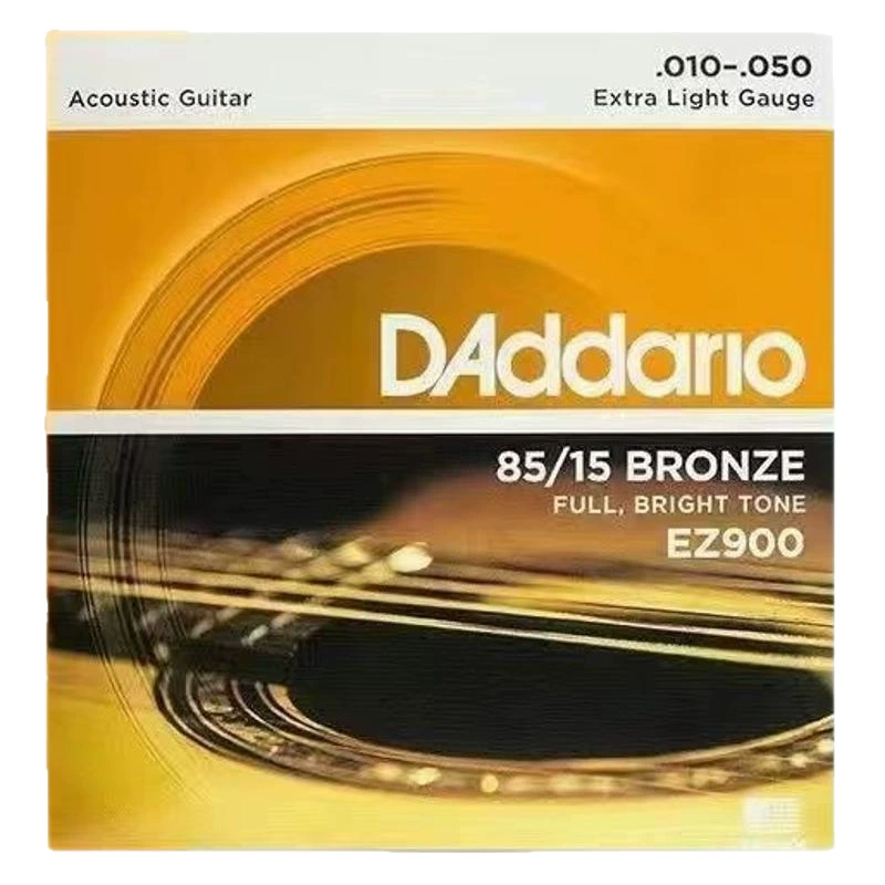 Набор струн для акустической гитары D'Addario из шесть латунно-покрытых фосфор бронзовых струн для электрогитары, нержавеющая сталь и несокрушимые аксессуары