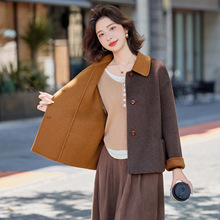 短款外套洋气呢子上衣2025秋冬装新款毛呢羊毛双面呢女大衣ME720