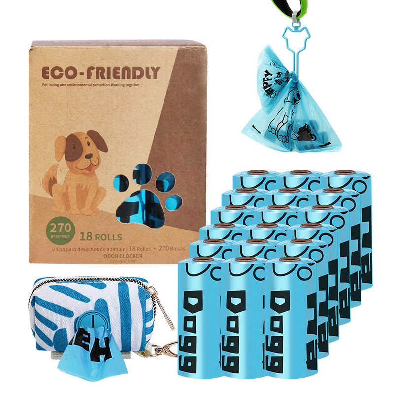Transfronterizo en stock al por mayor 1,5 Bolsa de basura para mascotas de seda en caja bolsa de caca EPI bolsa de caca degradable bolsa de caca