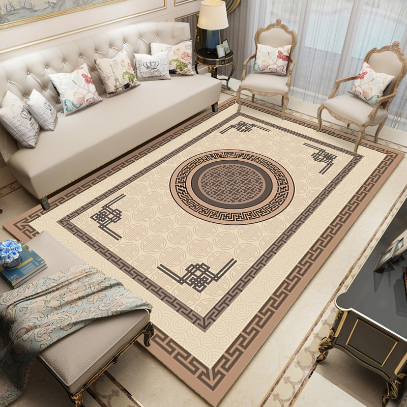 新中式地毯客厅古典风格大面积复古地毯卧室满铺地垫防滑吸水地毯