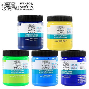 Winsor & Newton Acrylic Paint Waterproof Textile Wall Painting Set 300ml Fluid Painting Beginner Manicure Doll DIY Shoes