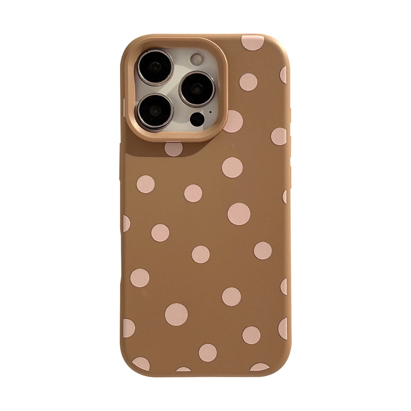 【塔下】秋冬简约粉波点适用iPhone17pro max苹果15pro软壳12硅胶|undefined