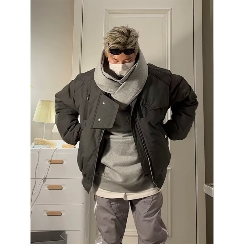 Pilot cotton jacket men's 2020 autumn and winter trendy new fashion brand classic deconstruction versatile fashion top