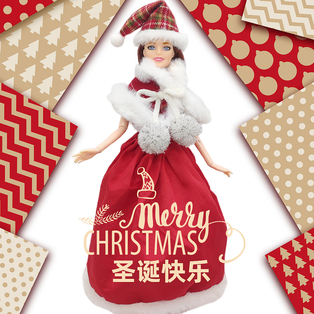 New 31.1cm Barbie Doll Set Christmas New Year Birthday Gift Girls Princess Evening Dress