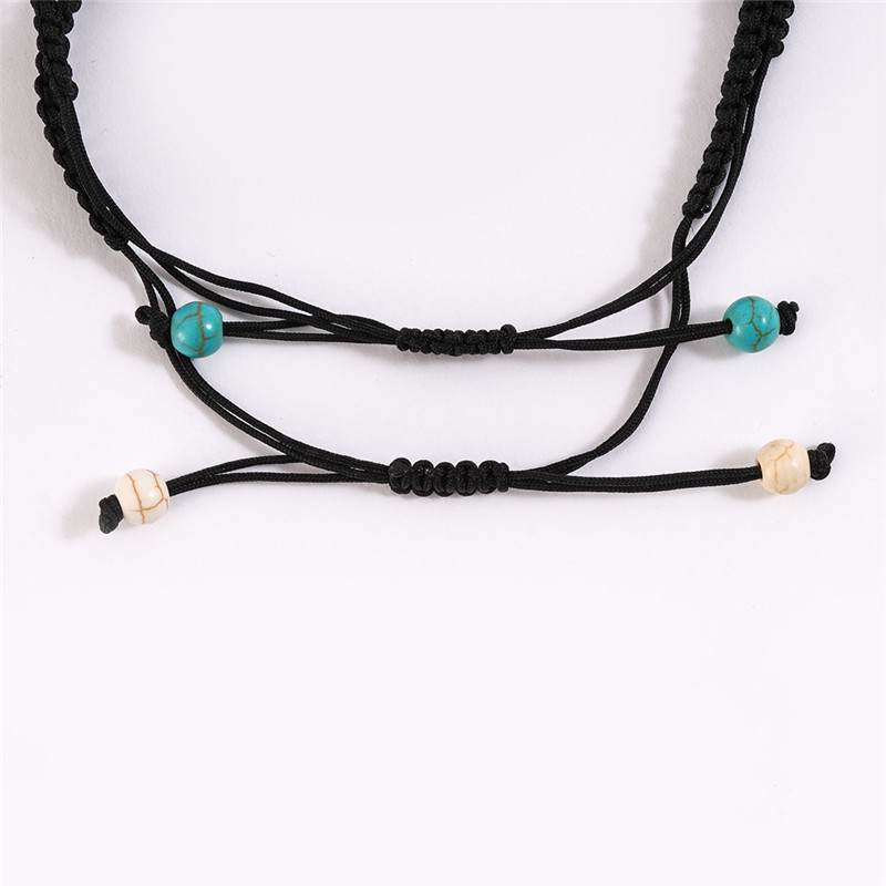 turquoise, Wax line Material Casual Retro Tortoise Turquoise Wax Line Wholesale Bracelets