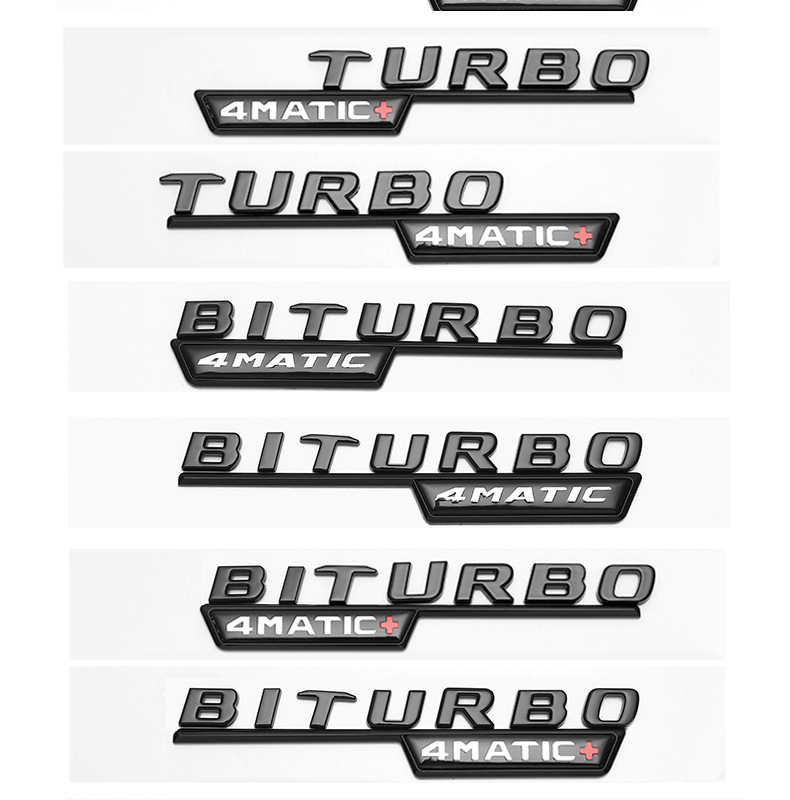 Suitable for Mercedes-Benz modified AMG43/53/63 leaf side label TURBO4MATIC letter car labeling