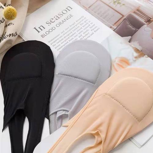 Ice silk strap invisible high heels socks boat socks summer thin women non-slip shallow mouth front toe half-length