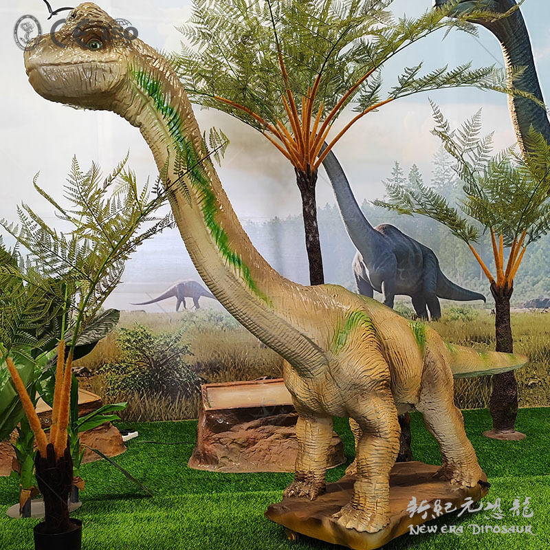 Parque de atracciones al aire libre simulación de dinosaurios escultura de animales gran brachiosaurus centro comercial punto escénico dinosaurio parque personalizado profesional