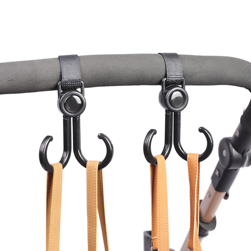 Upgraded stroller dual hook bag hook for push stroller, universal accessories, storage hook, frees hands, for babies and children's strollers