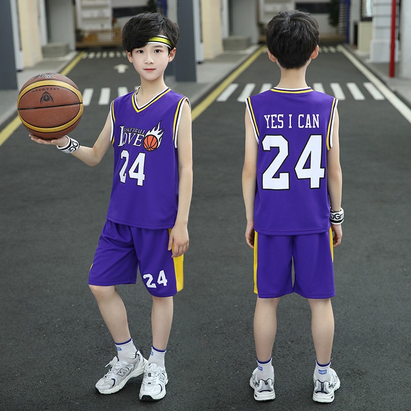 儿童篮球服套装男童小学生训练比赛速干大童男女夏季背心运动球衣