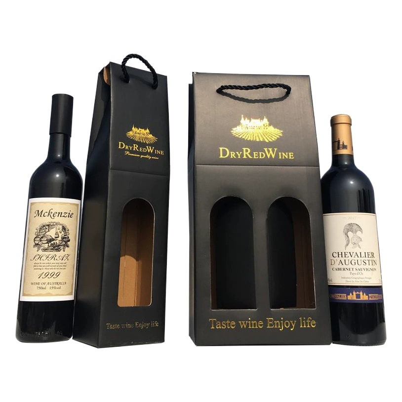 Красное вино Подарочная коробка Красное вино Упаковочная сумка Красное вино сумка Одноместный и двойной портативный мешок подарка Красное вино Box Белое вино Box в наличии