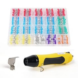 Amliber 400Pcs Solder Seal Wire Connector with Heat Gun, Welding Stick Wire Connector Welding Rod Anti