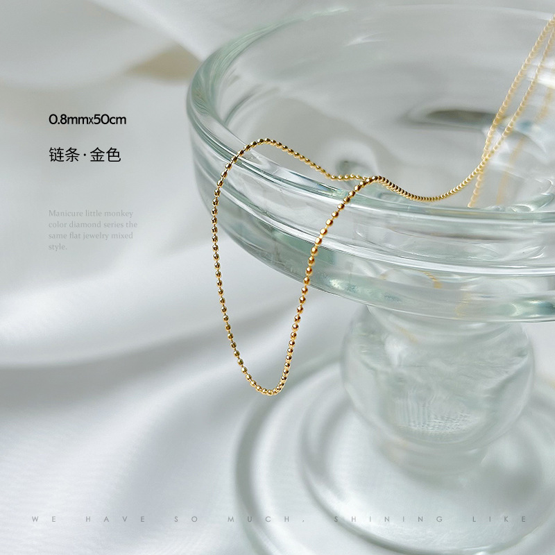 체인-아니. 16 (0.8mm x 50cm 금)