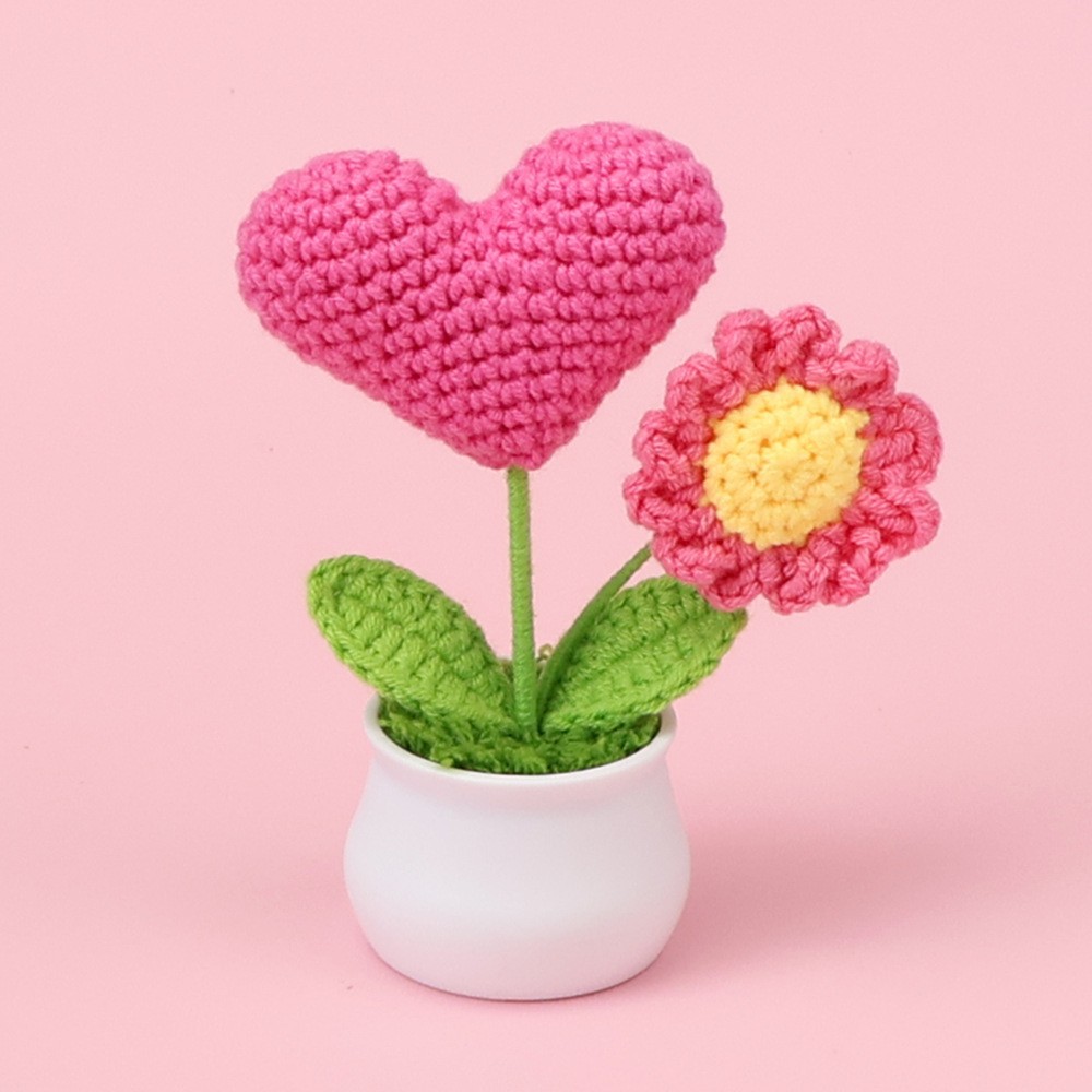 Rojo Rosa - maceta de margaritas de amor