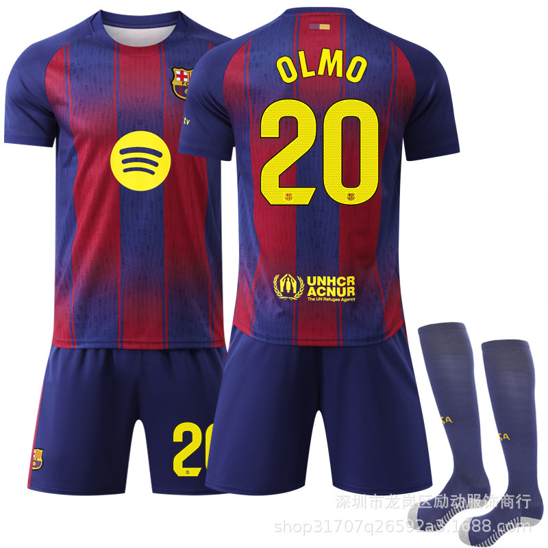 2526 新しい No. 10 アマール ジャージ バルセロナ ホーム イエロー ラ・リーガ バージョン サッカー ユニフォーム ラッシュフォード セット|undefined