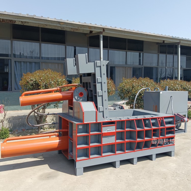 125吨废铜线铁皮压块机多少钱废金属铜线液压打包机全自动压块机