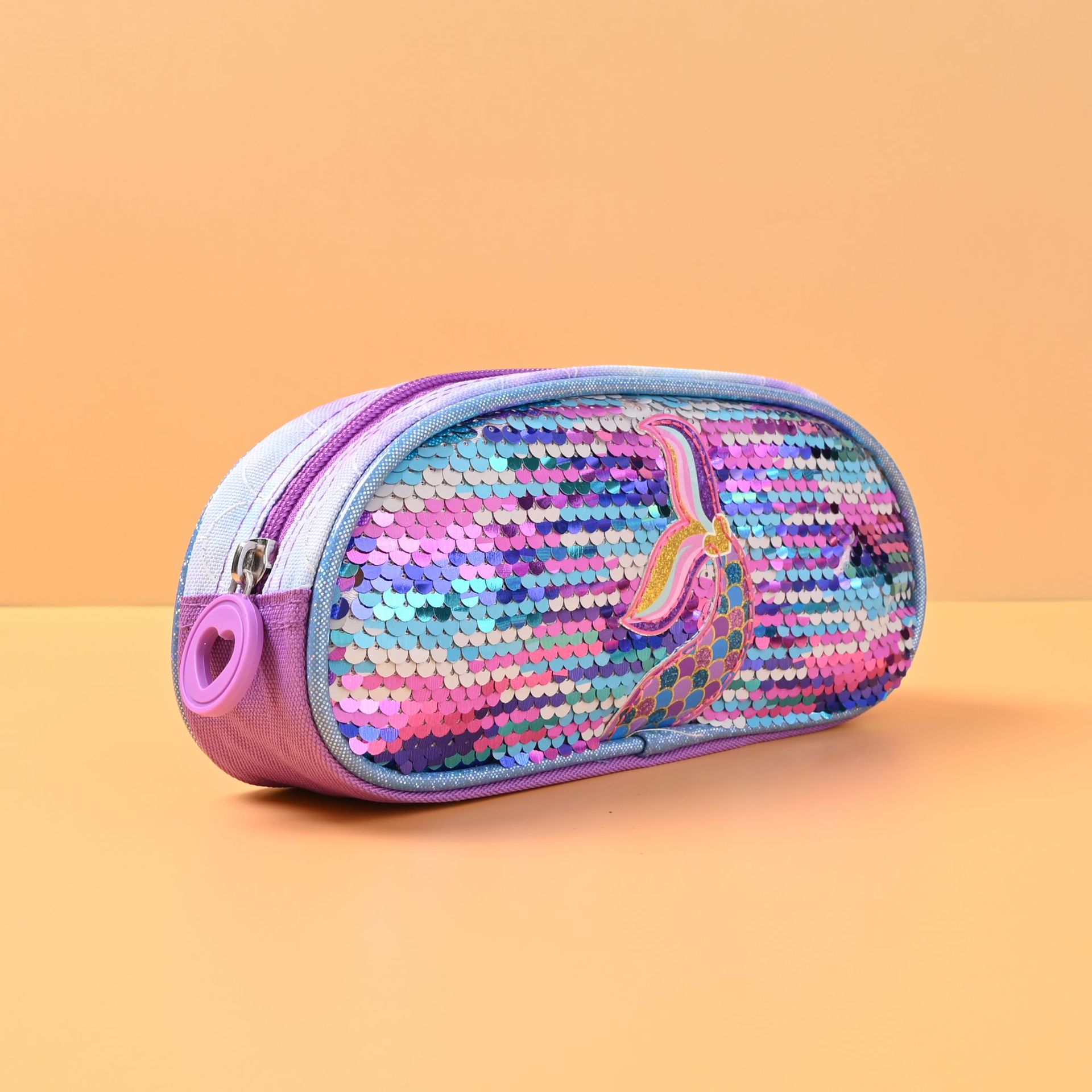 Nuevos productos al por mayor transfronterizos Mochila con bordado de cola de pez con lentejuelas láser Mochila escolar de tres piezas para niños