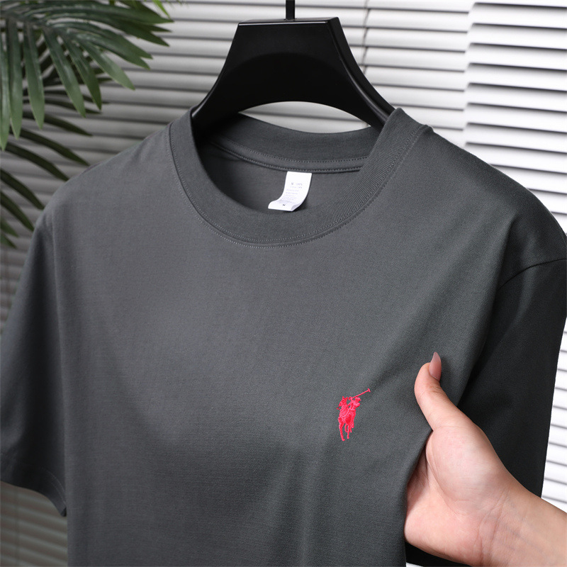 Quality cotton solid color base casual T-shirt