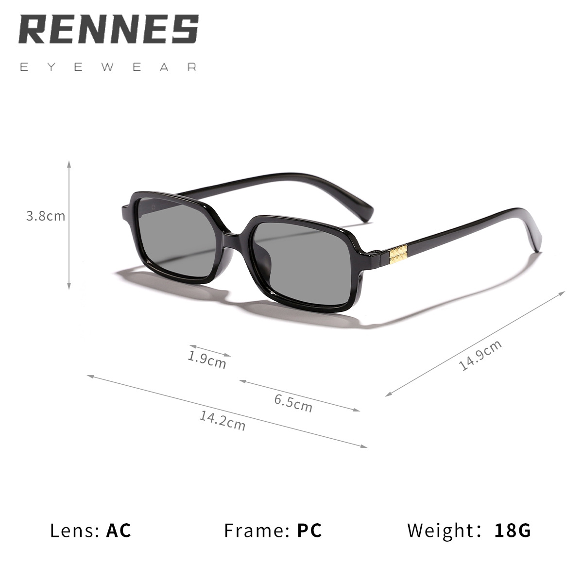 Versión coreana de gafas de sol de todo fósforo de caja pequeña transfronteriza nueva personalidad simple para hombres y mujeres gafas de sol de alta gama Sunglasses