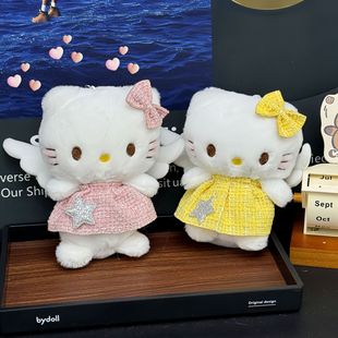 Explosive cartoon bow angel KT cat plush doll pendant cute kitten bag key chain pendant wholesale