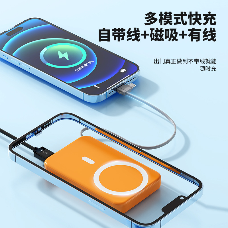Capacidad grande inalámbrica magnética del banco 10000 mA del poder del magsafe con la fuente de alimentación móvil plegable del soporte 15w