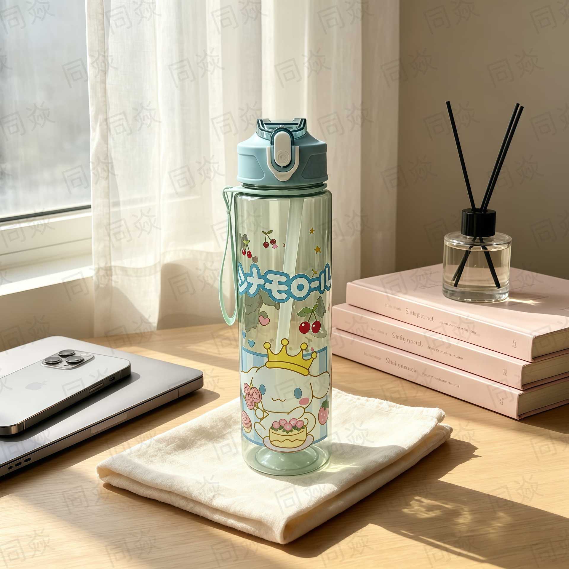 Vaso de Agua Infantil Portátil de Plástico de Grado Alimenticio con Pajita y Cuerda image 18
